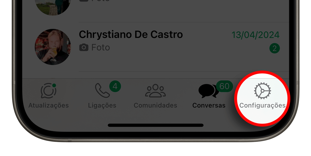 Configurações do WhatsApp